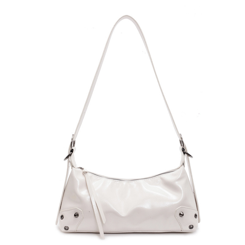 Pu Leather Retro Womens Underarm Bag Cool Y2k Girls Vintage Small Shoulder Bags Simple Female Crossbody Bag Handbags Purse 250314