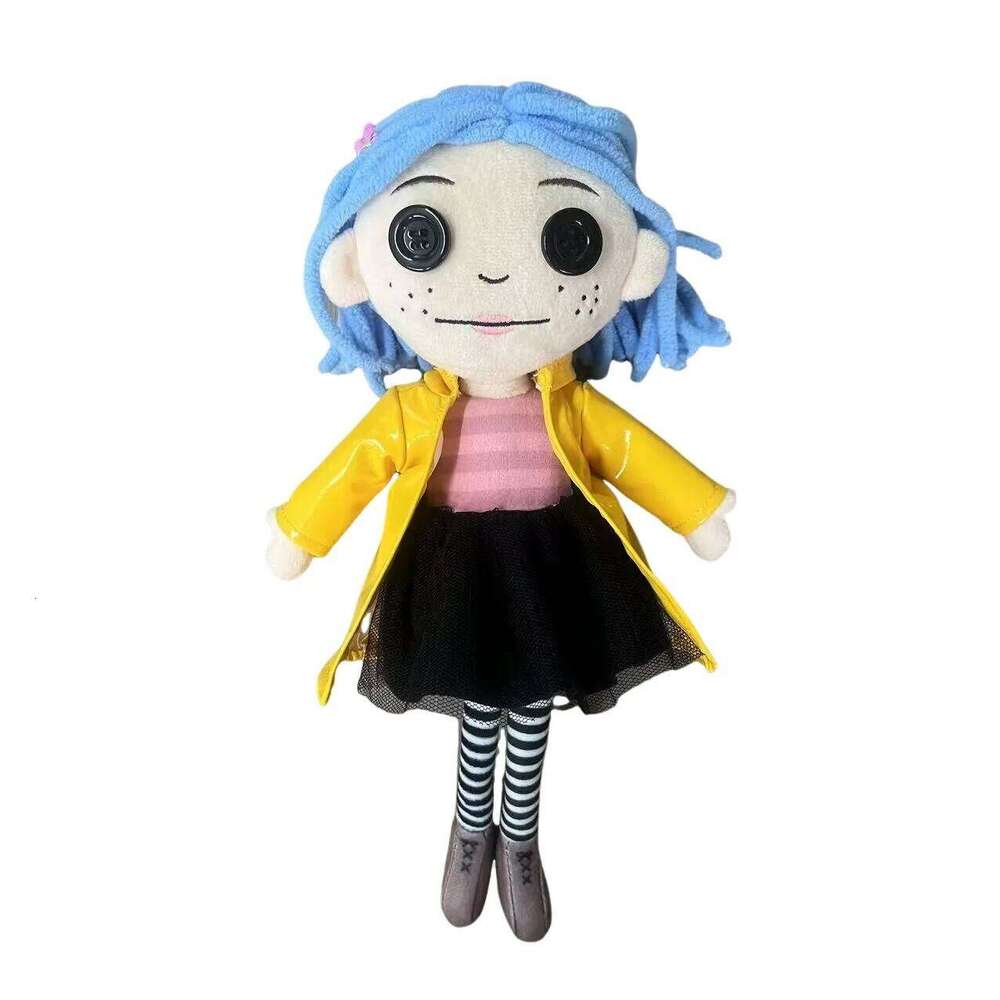 28cm Coraline Plush Stuff Cartoon Figure Kawaii Doll Soft Pillow Ugly Kids Cute Collectible Dolls Decoration Toys Birthday Gifts 26L0701