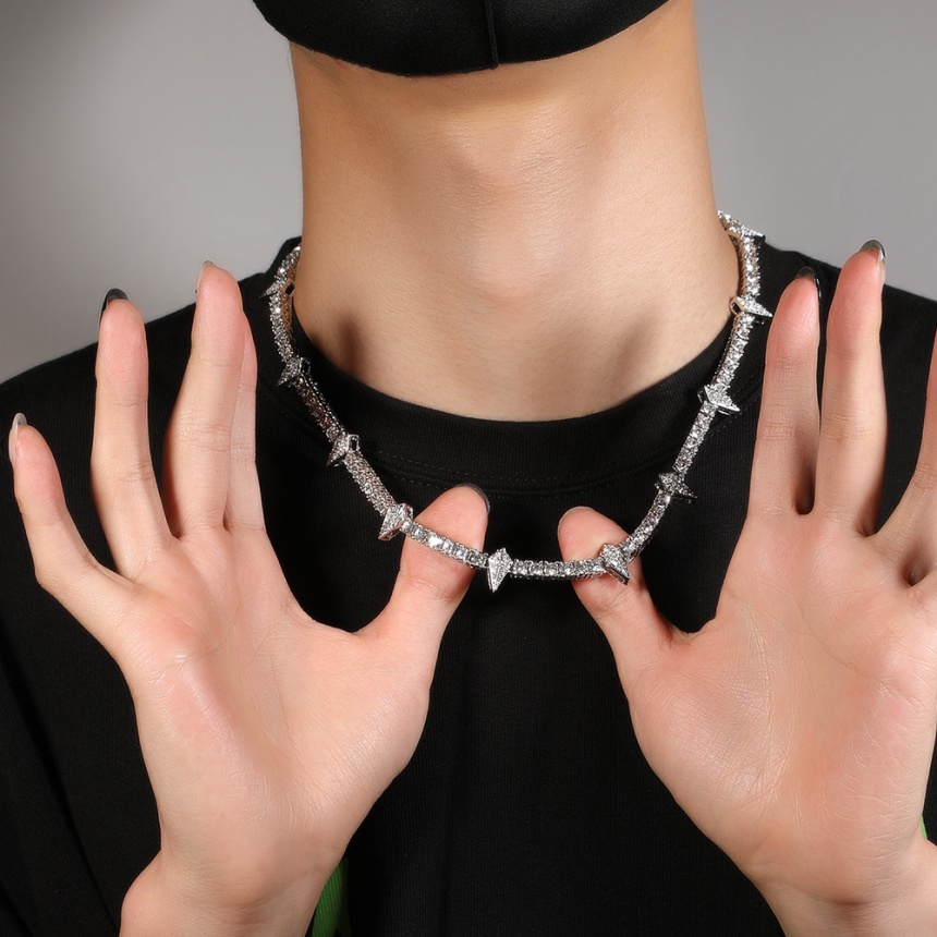 tennis chain necklace chain necklaces luxury jewelry chains for men moissanite pendants diamond fashion bijoux High Quality 925 Sterling Hip Hop Iced 