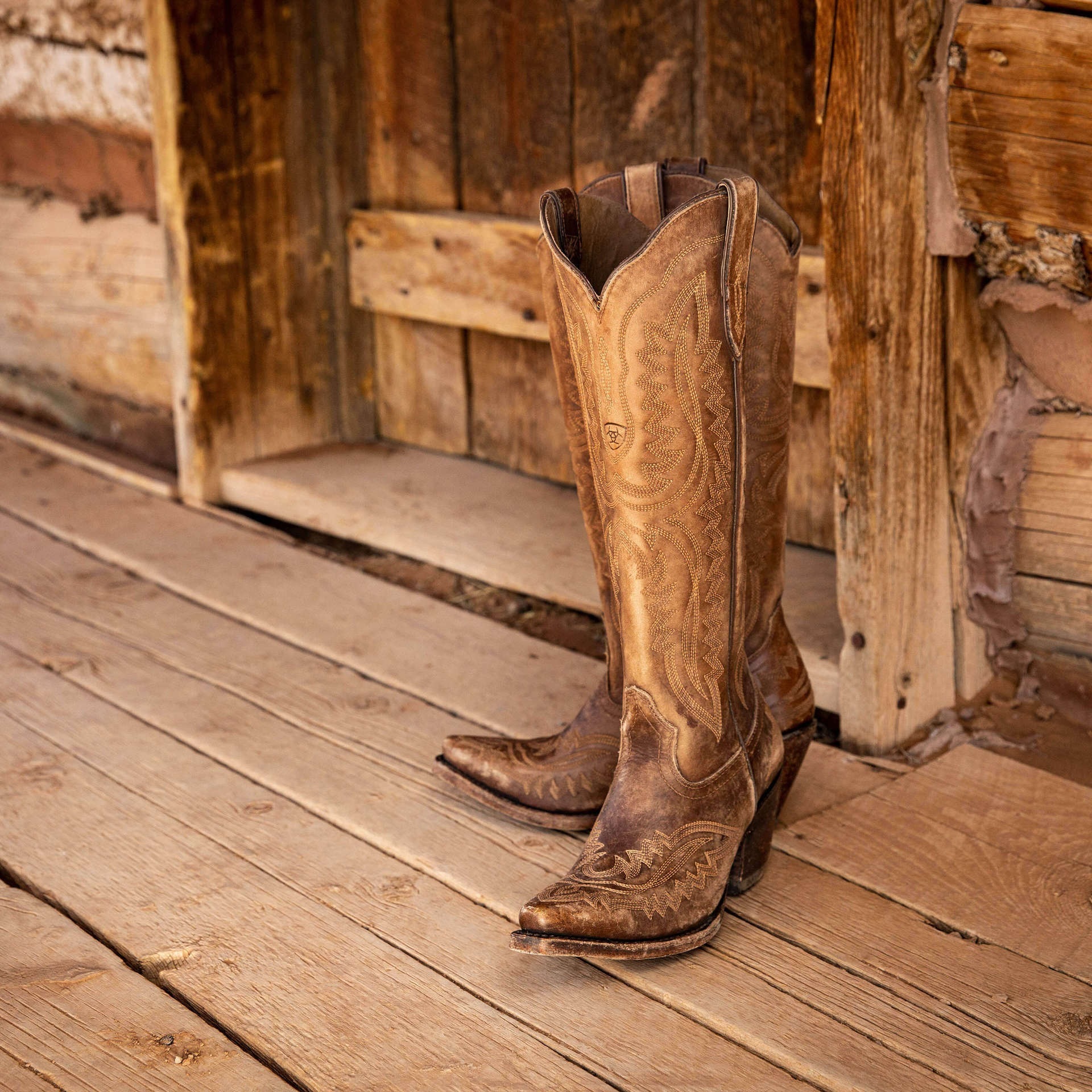 Burgundy Leather Embroidered Western Cowboy Boots Side Zipper Snip Pointed Toe Wooden Block Heel Tall Cowgirl Boots For Women - view 5