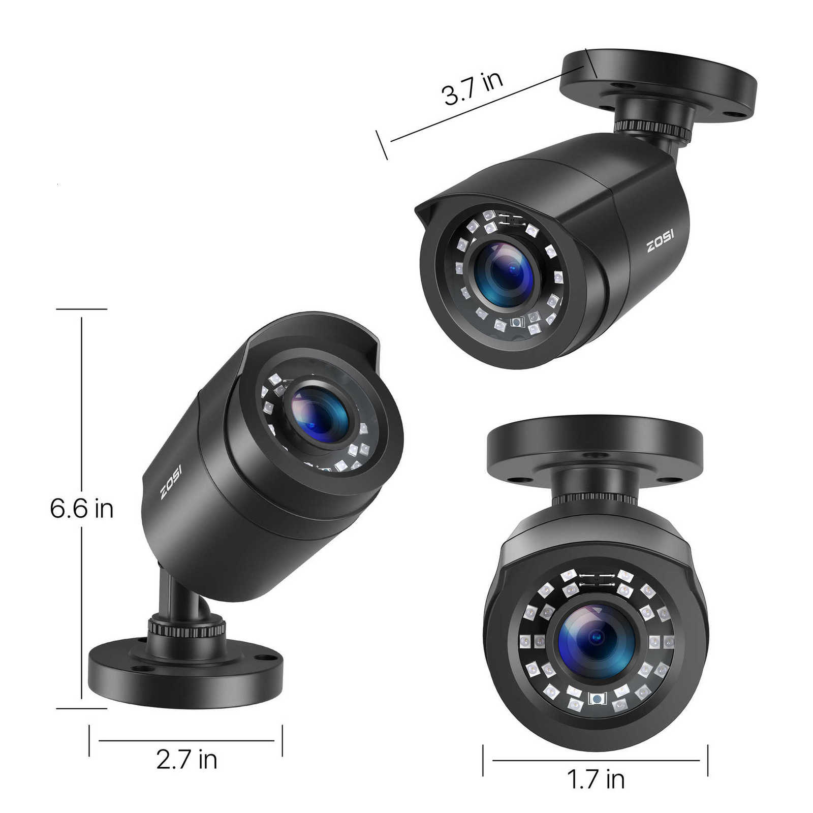 ZOSI ZG3023A Add-on Camera 3MP WiFi Security Camera Outdoor Indoor IP Network Camera Only Compatible with ZOSI NVR RecroderM240806