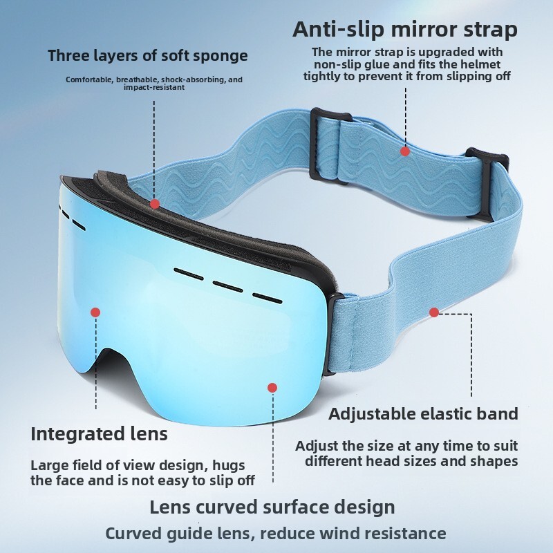 High quality 2026 Winter New Adult Ski Windproof Sandproof, Popular Outdoor Mountaineering Goggles, UV Protection and Anti-Fog - view 4