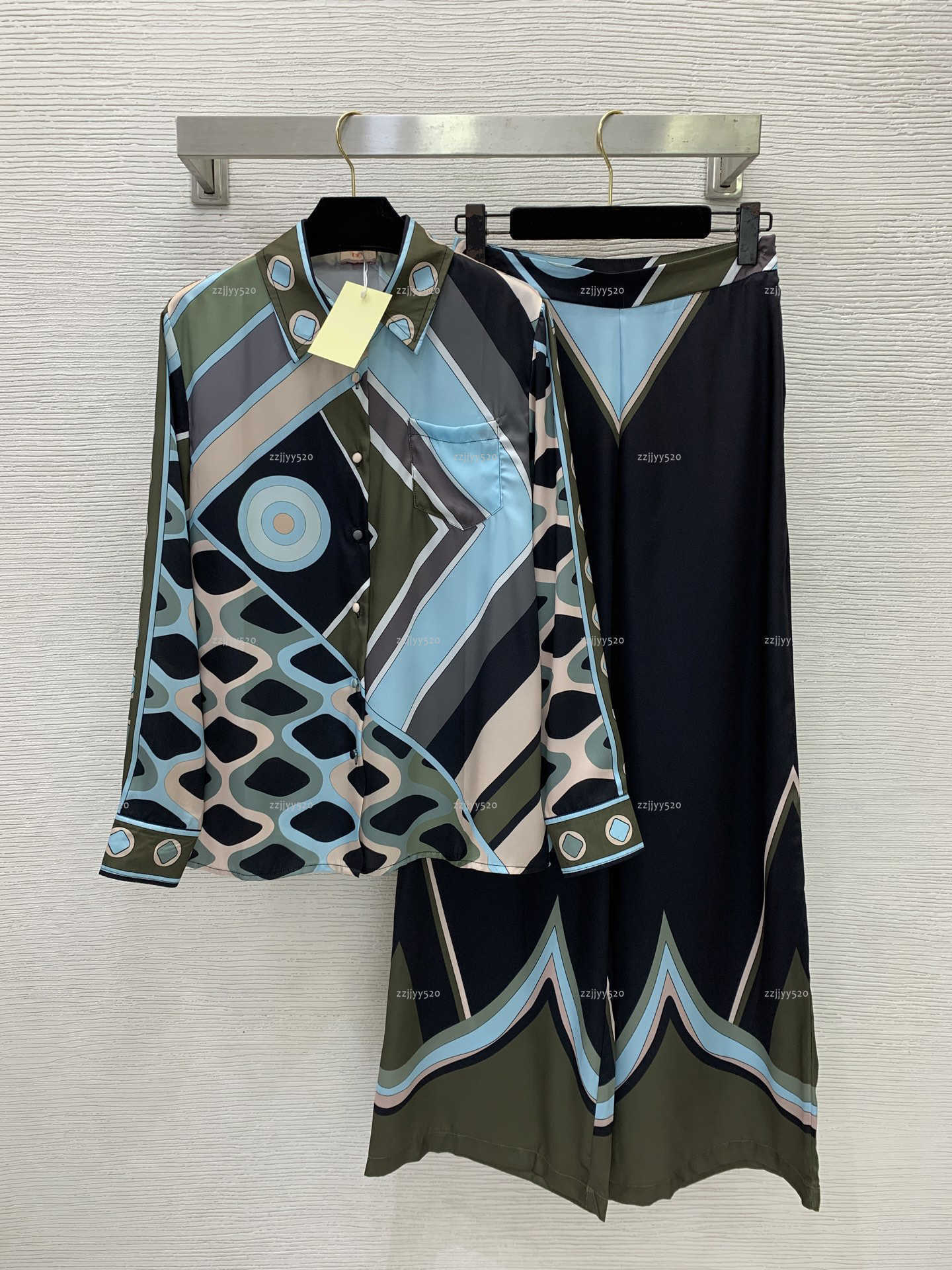 Brand autumn women pantsuit lady trousers women designer clothes ladies' pant suits printed shirt and pants two-piece set A1699X16N062