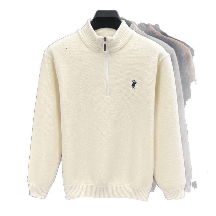 Designer Men's Zipper Sweater Trendy Casual Loose Embroidered Autumn Winter Solid Color Knitted Cardigan Wholesale - view 6