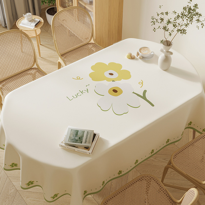 YL-38889 Custom New Tablecloth Waterproof, Oil-proof, Heat-resistant, and Maintenance-free; Thickened Coffee Table Cloth with Sheepskin-like Texture. - view 5
