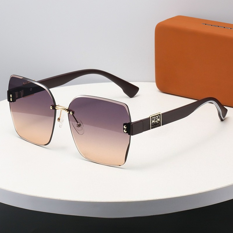 Luxury Sleek Square Frame Metal Sunglasses Trendy Sunglasses From Europe and America Frameless Luxury Style Sunglasses