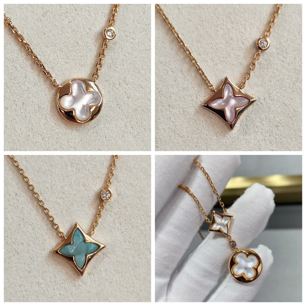 Classic Designer Mother of Pearl Necklace 18K Gold Plated Pendant Necklace for Women Fashion Elegant Luxury Necklace Jewelry Gift for Wedding Party