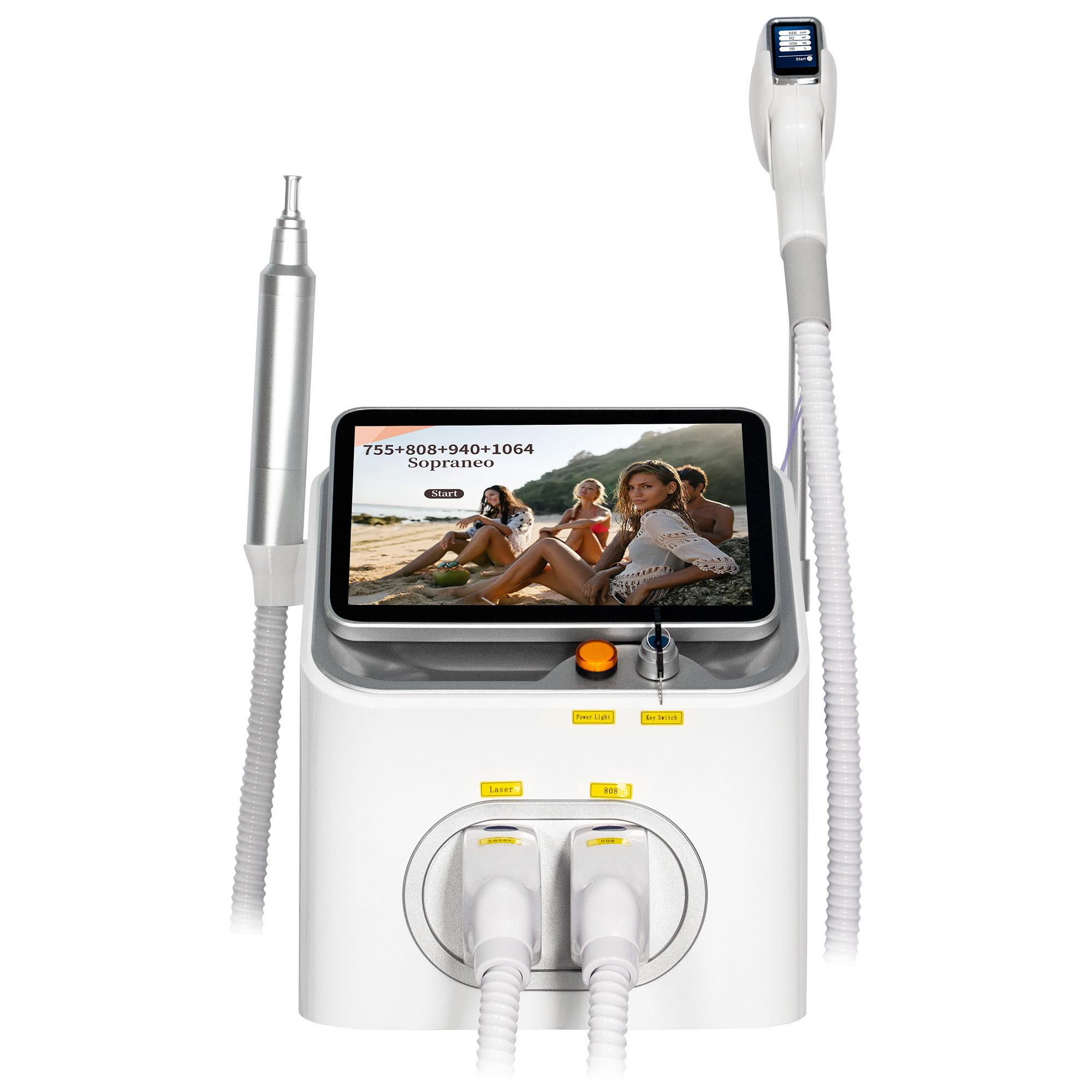 2 in 1 16 Bars 5000W Diode Laser Hair Removal Picosecond Tattoo Removal Machine 4 Wavelengths Skin Rejuvenation Sapphire Ice Cooling For Salon - view 6