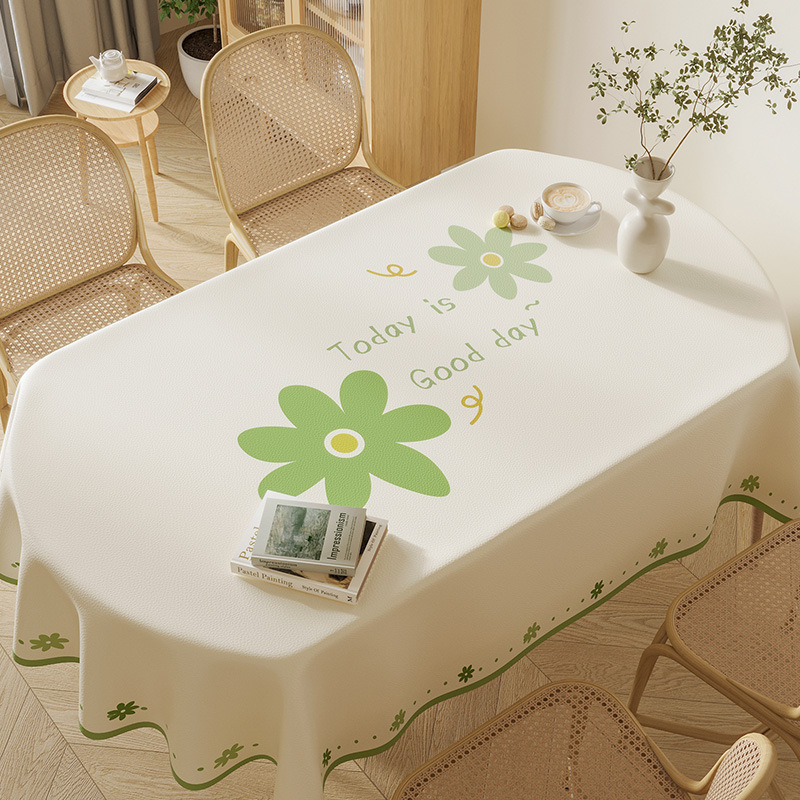 YL-38887 Custom New Tablecloth Waterproof, Oil-proof, Heat-resistant, and Maintenance-free; Thickened Coffee Table Cloth with Sheepskin-like Texture