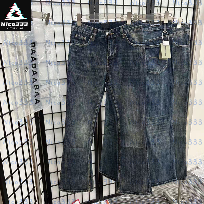 G flare jeans lock embossed leather label dark gray blue wash classic unisex straight casual straight flared jeans