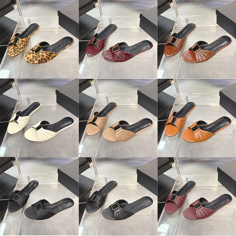 2026 Ciabatte Babylon Piatte Sandali Da Donna In Pelle Con Pantofola Sandali Es…