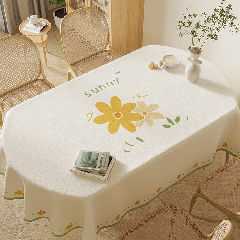 YL-38887 Custom New Tablecloth Waterproof, Oil-proof, Heat-resistant, and Maintenance-free; Thickened Coffee Table Cloth with Sheepskin-like Texture - view 3