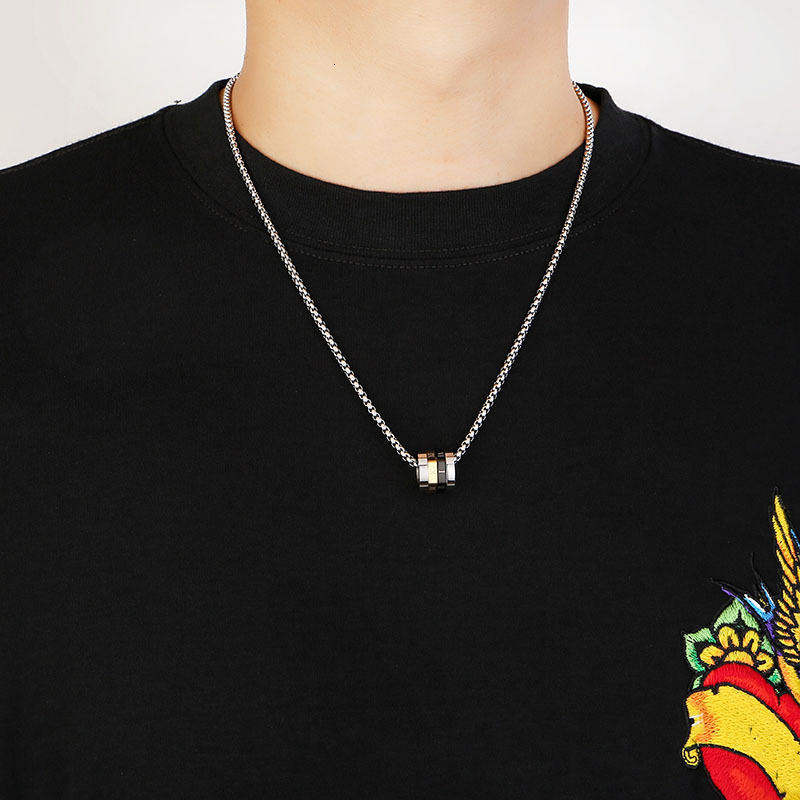Small Waist Necklace for Men Trendy Brand Versatile Steel Pendant Sweater High-end Feel Men's Chain Cool Accessories - view 3