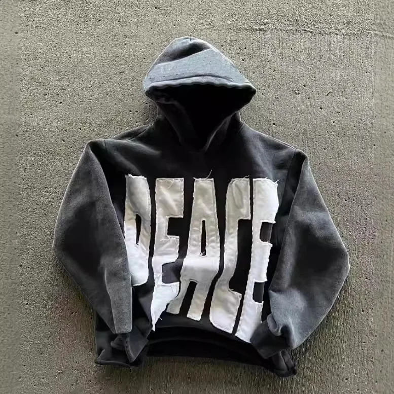 European and American Loose Hooded Sweatshirt for Both Men and Women Trendy Embroidered Letters Street Hip-hop 260714 - view 3
