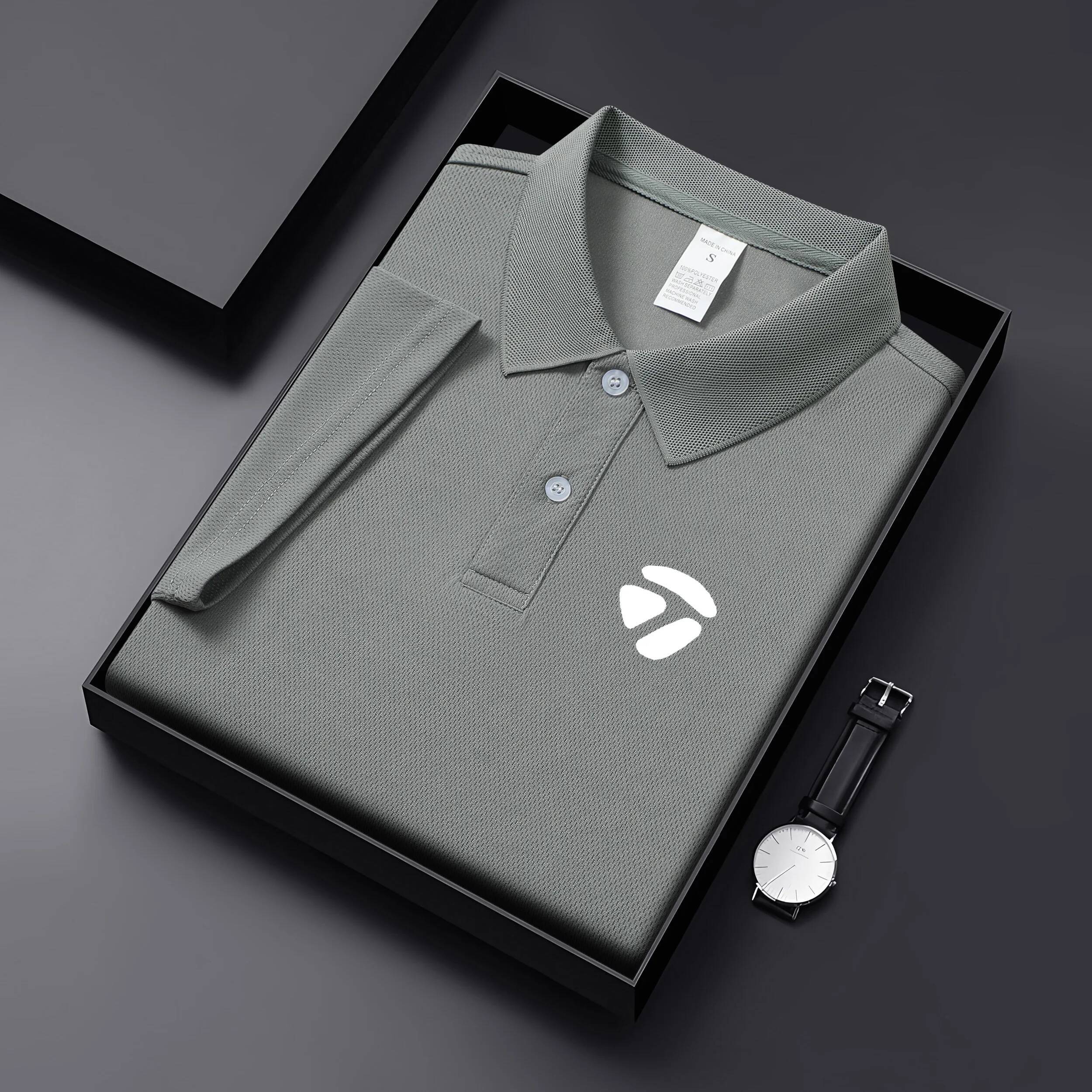 2026 new summer style men's casual T-shirt, quick drying short sleeved golf shirt, high-quality plus size 26Y0703 - view 7