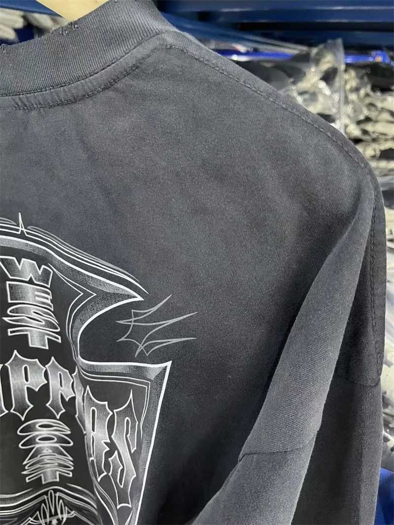 Choppers Coast Vintage New West Iron Cross Washed High Quty Vintage Long Slve T-shirt X260703 - view 6