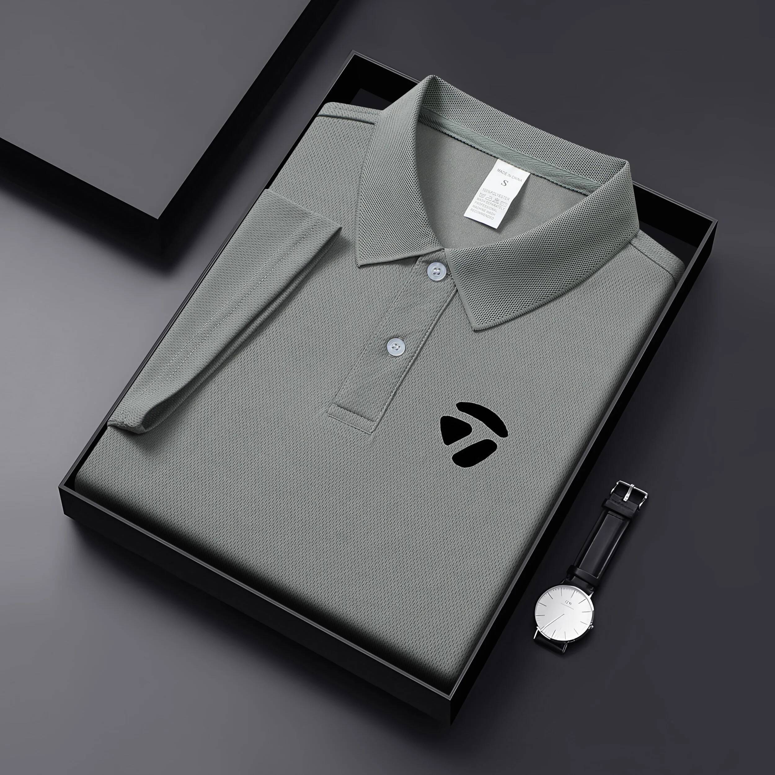 2026 new summer style men's casual T-shirt, quick drying short sleeved golf shirt, high-quality plus size 26Y0703 - view 6