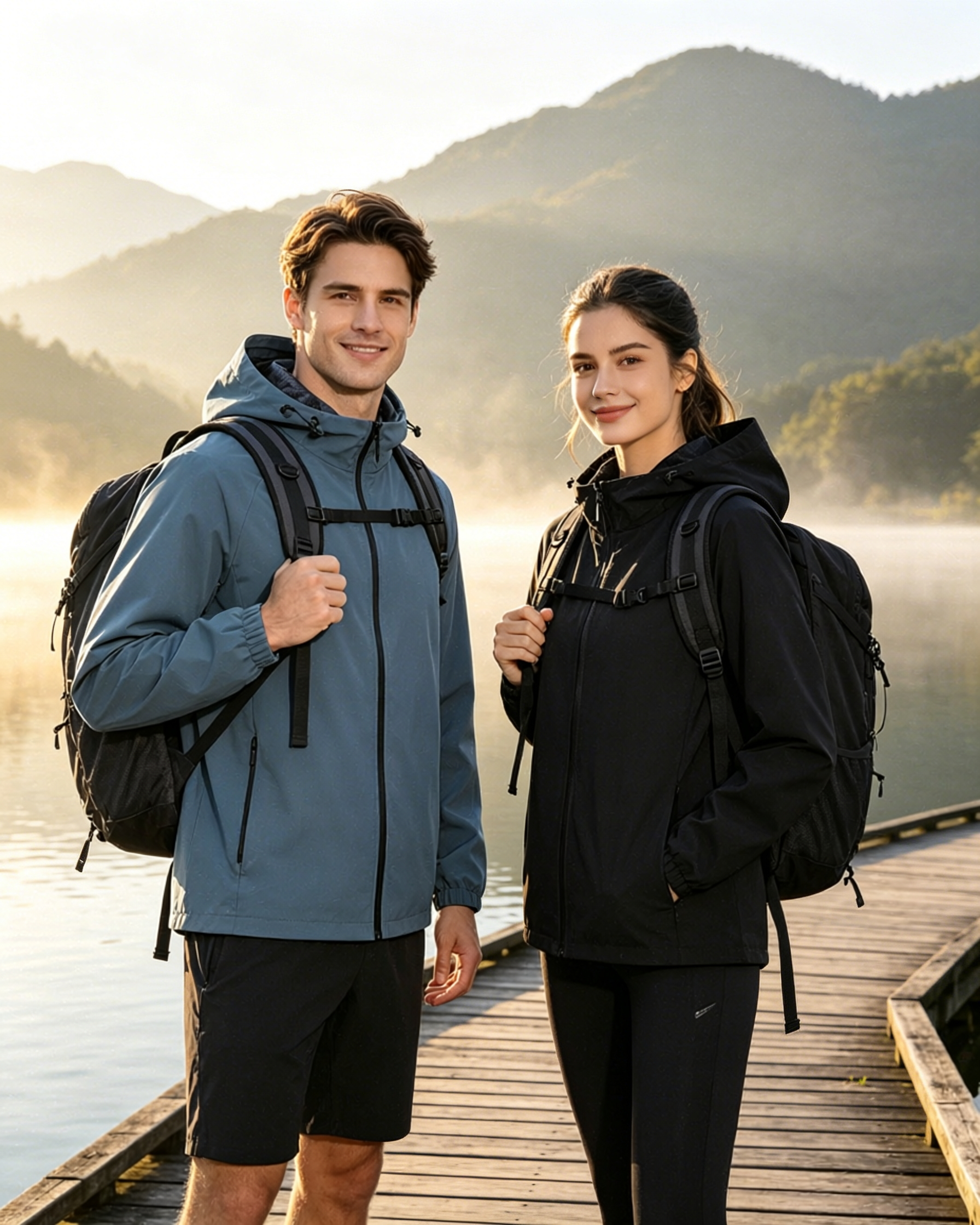 Icesperan Waterproof Hiking Jackets for Men and Women Sun Protection Windbreaker Camping Climbing Rain Coat Unisex Portable Clothes