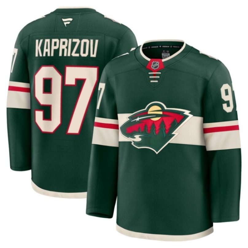 Hockey Wilds 97 Kirill Kaprizov Matthew Boldy Brock Faber Full Tackle Maglie Cu…