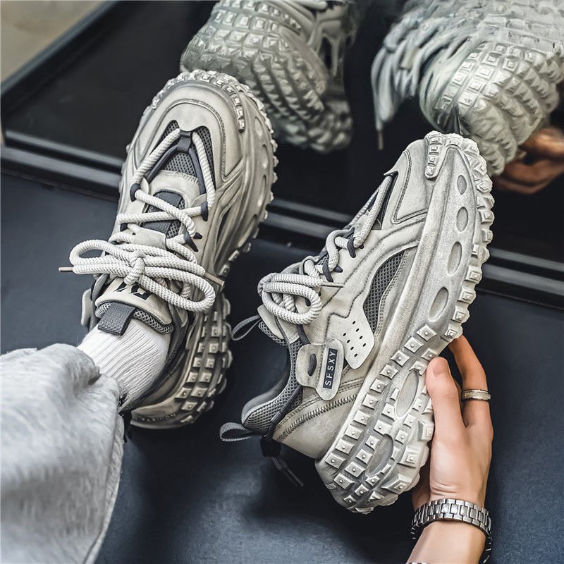 best seller Spring Men s Shoes New Breathable Mesh Youth Sports Shoes Men s Shoes Fashion Multi functional Tire Sole Thick Bottom Dad Shoes Lightweigh - view 4