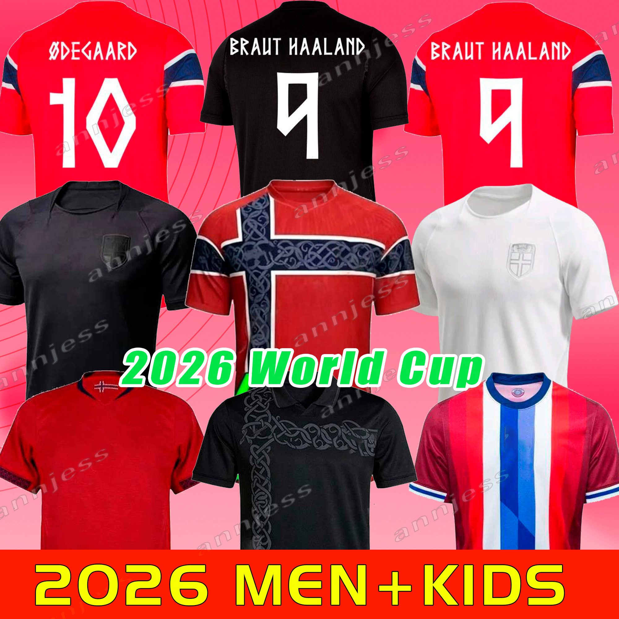 25 26 Maglia Da Calcio Norvegia Haaland 2025 2026 Noruega Odegaard Strand Larse…