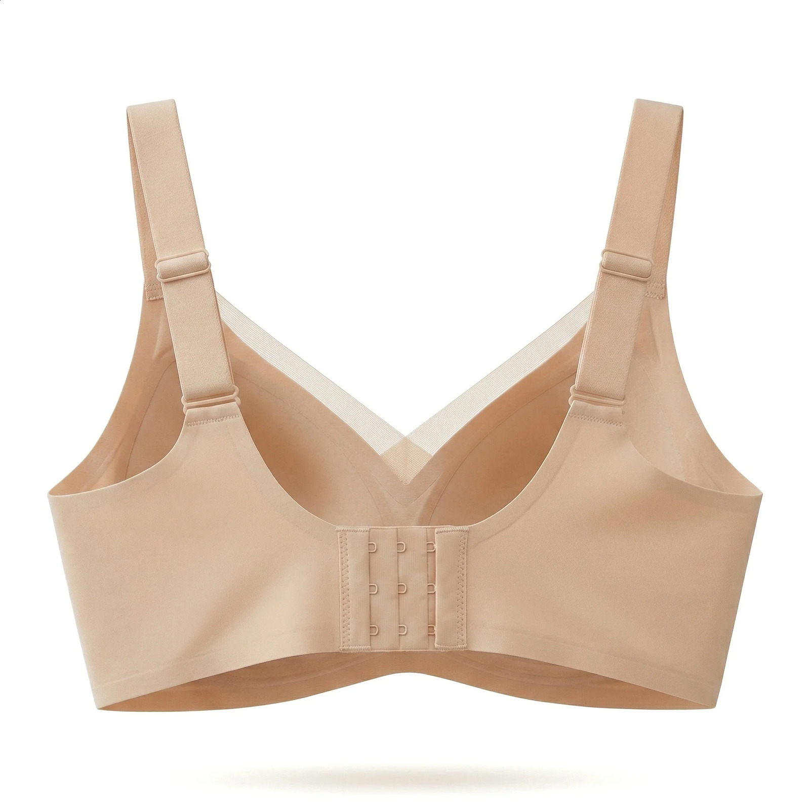 Womens WireFree Bra Mesh Comfort VNeck Full Coverage Bras Push Up Soft Supportive Bralette 260702 - view 4