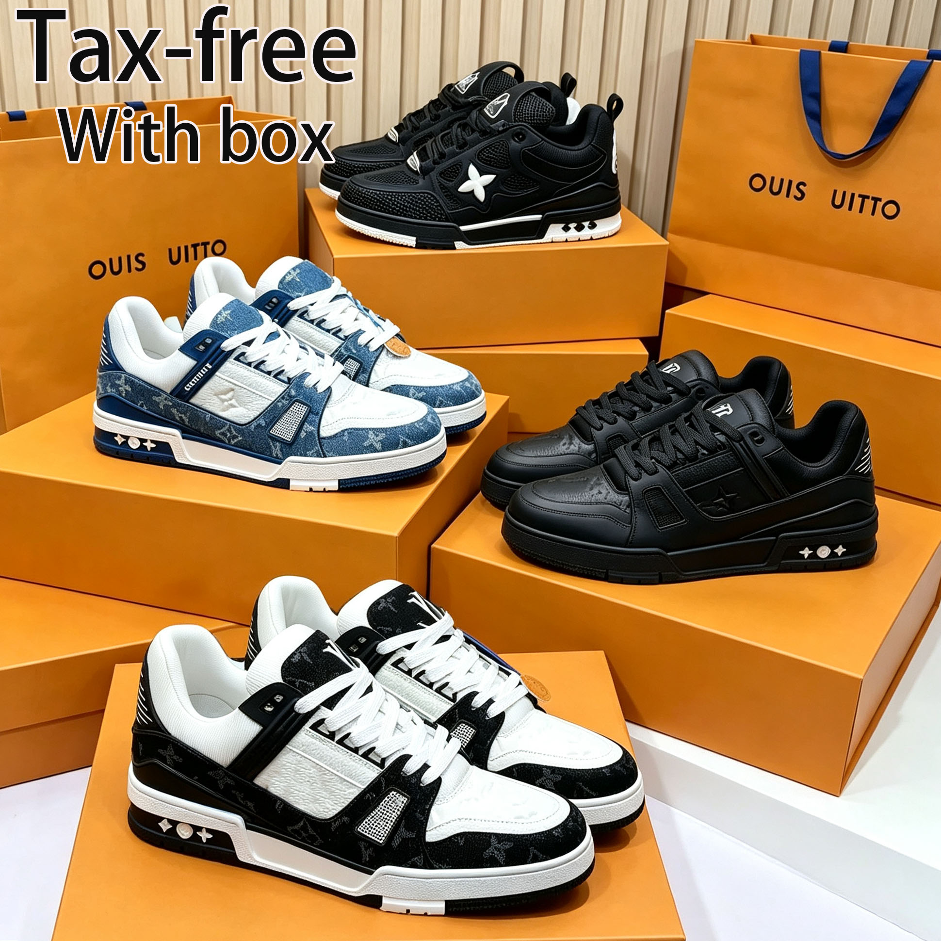 Designer shoes low trainers Vintage Designer Sport Shoes Casual Sneaker Cowhide Upper Breathable Insole Non Slip Rubber Outsole Fashion Low Top Sports Shoe For