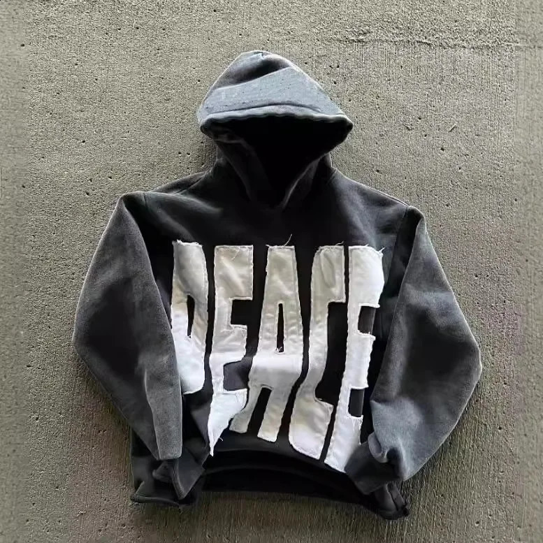 European and American Loose Hooded Sweatshirt for Both Men and Women Trendy Embroidered Letters Street Hip-hop 260714 - view 5