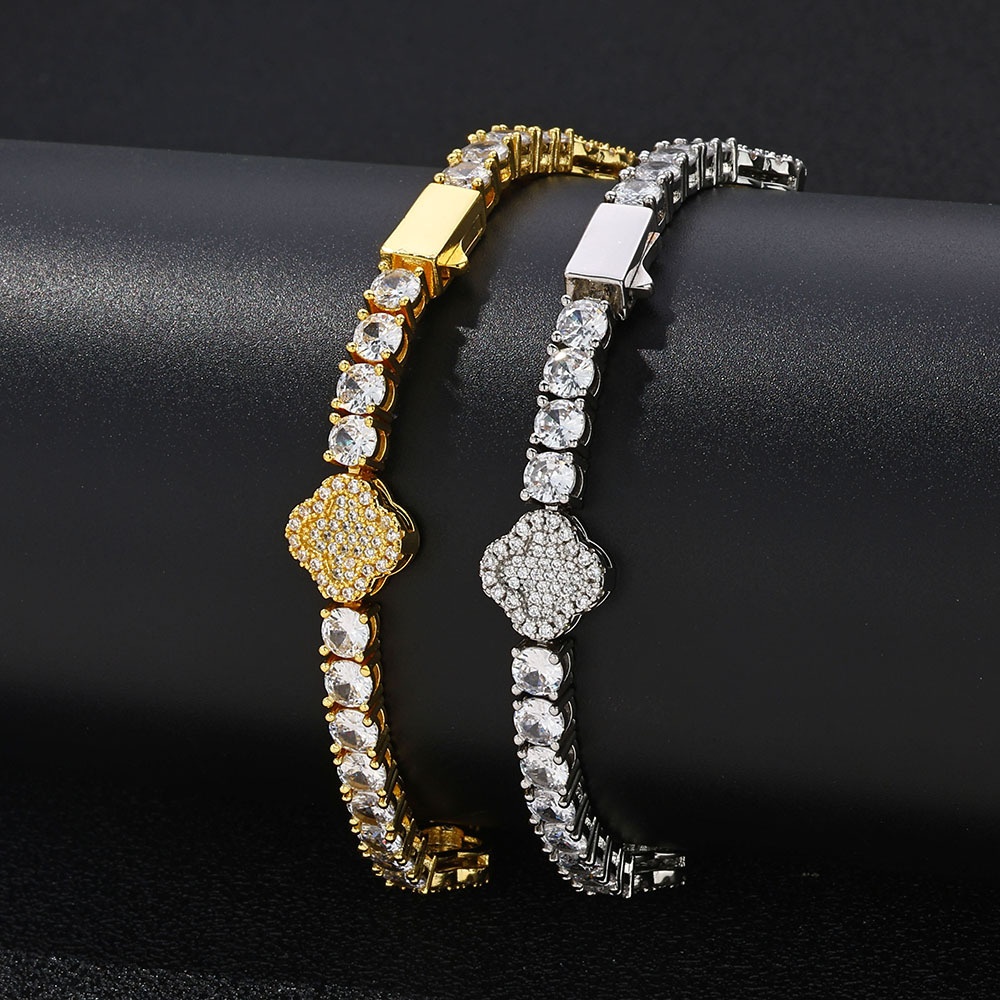 charm braclet bangle 4 leaf clover bracelet designer bracelets women Stainless Steel Gold Plate Five pattern design bracelets Fashion Gifts designer j