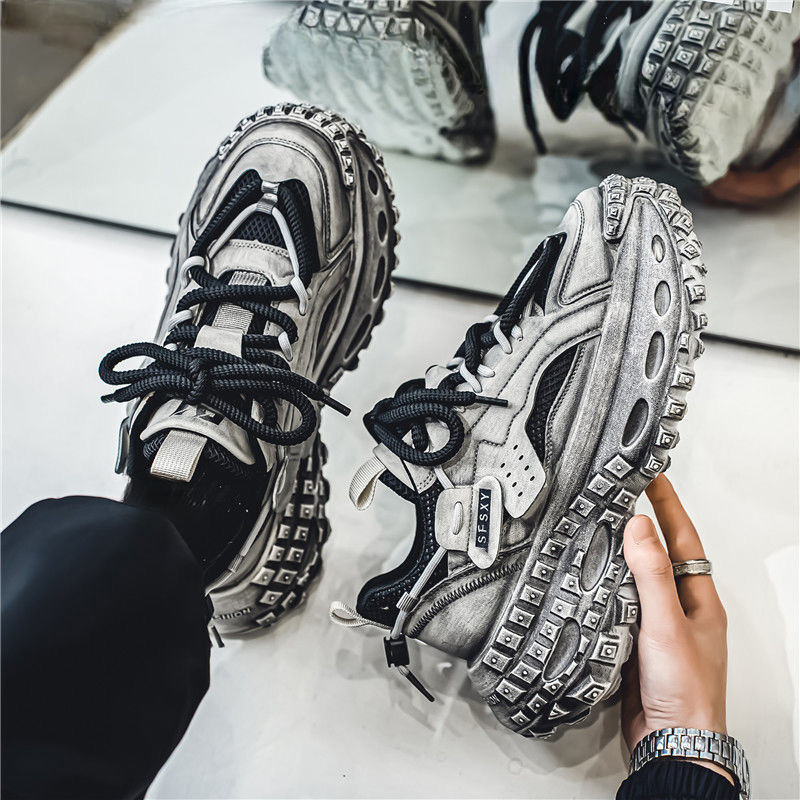 best seller Spring Men s Shoes New Breathable Mesh Youth Sports Shoes Men s Shoes Fashion Multi functional Tire Sole Thick Bottom Dad Shoes Lightweigh - view 5