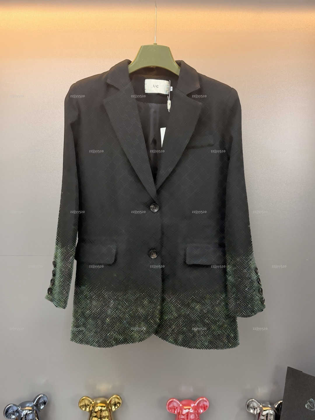 Brand paris suit women designer clothes designer womens suit printed black jackets fashion women's professional coat A544X11N293