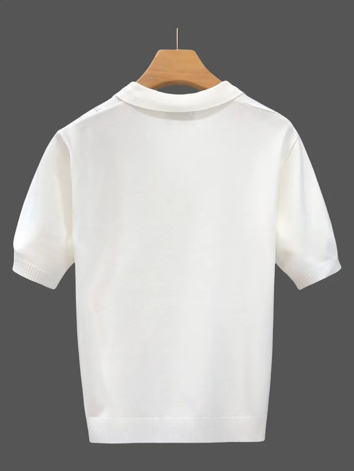 LVLAEA Wholesale Men Summer Tshirt Thin Knitted Ice Silk Short Sleeve 2025 Youth y Style Lapel Shortsleeved POLO Shir y260711 - view 4