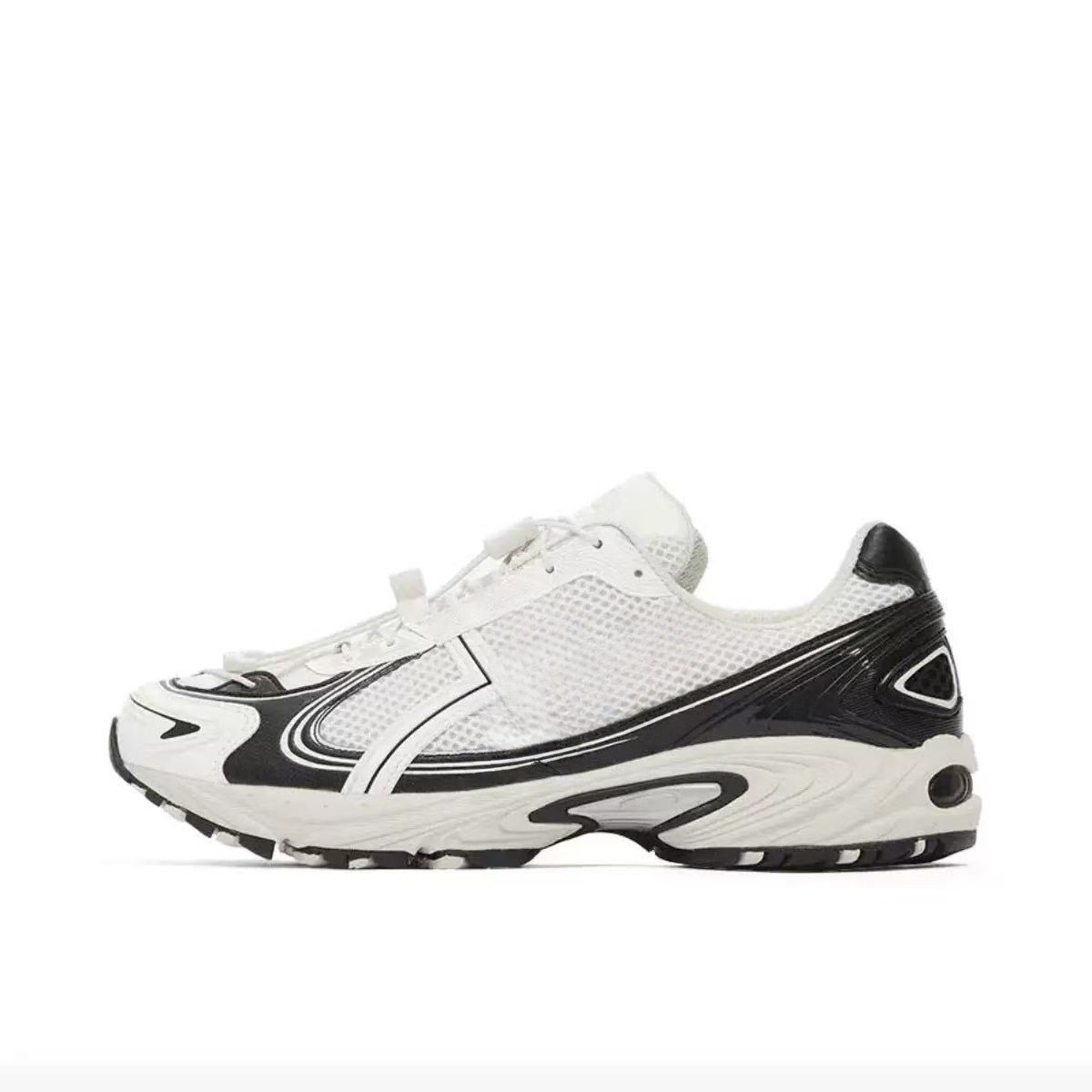 Vintage Mesh Panel Dad Running Shoes for Men Women Thick Height Boost Sole Shock Absorb Trainers Breathable Daily Casual Outdoor Sports Footwear