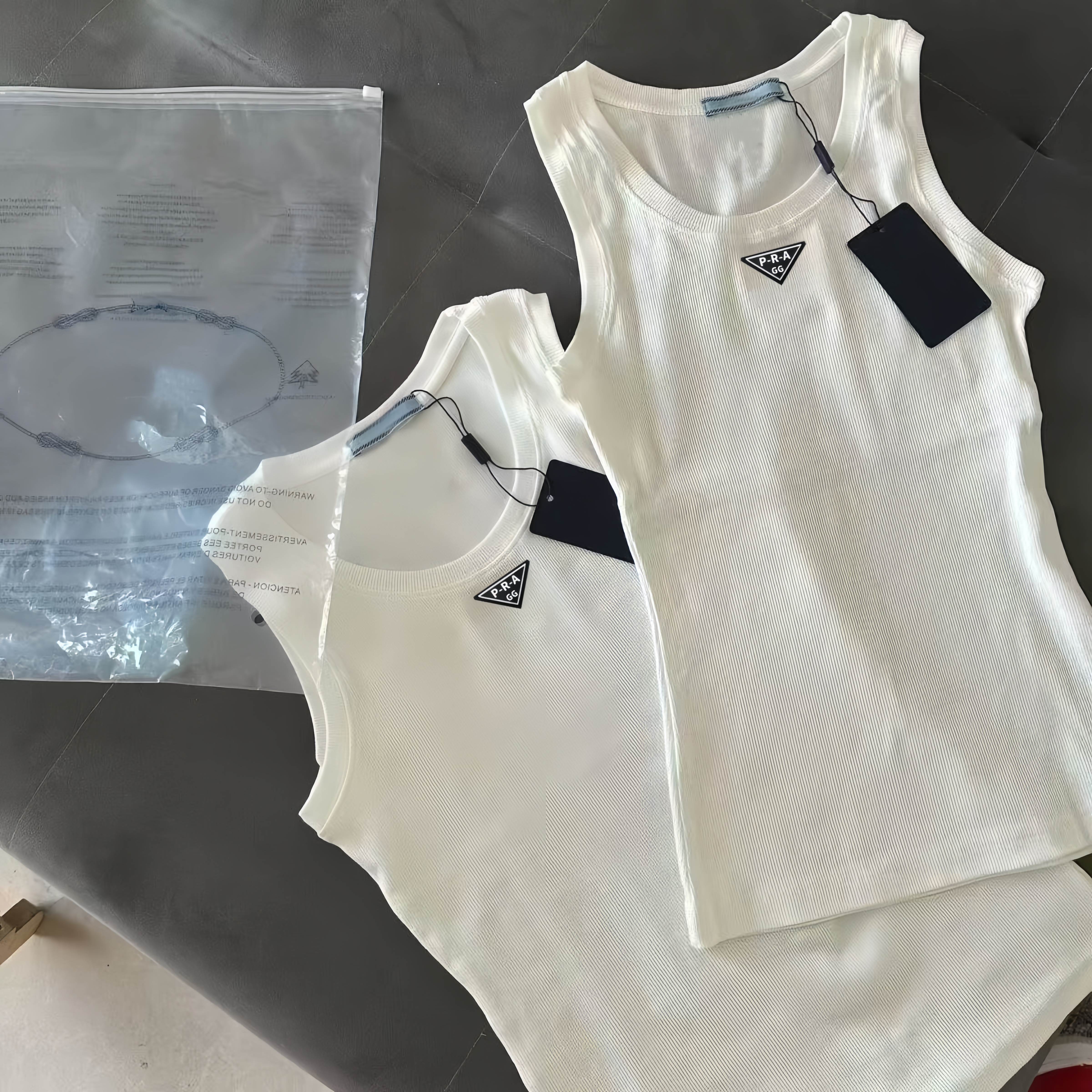 Designer Womens Clothing Tops Tees Crop Tshirt Rib knit tank top High Quality Sexy Tank Top Summer Fashion Crop Tops Tshirt Sleeveless Knit Sleeveless Backless Tops