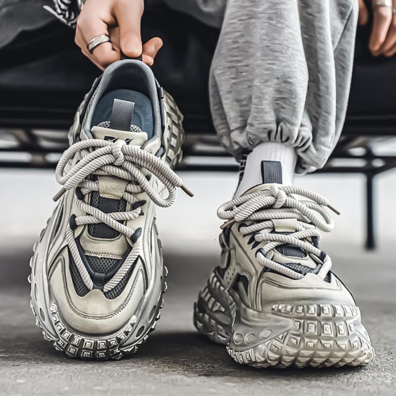 best seller Spring Men s Shoes New Breathable Mesh Youth Sports Shoes Men s Shoes Fashion Multi functional Tire Sole Thick Bottom Dad Shoes Lightweigh - view 3