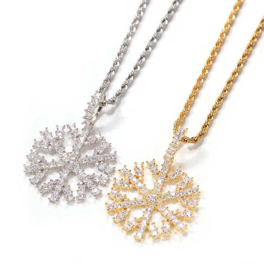 diamond necklace women four leaf clover necklaces moissanite pendant flower necklace iced out chain bijoux jewellery cuban link chains rope chain 925 