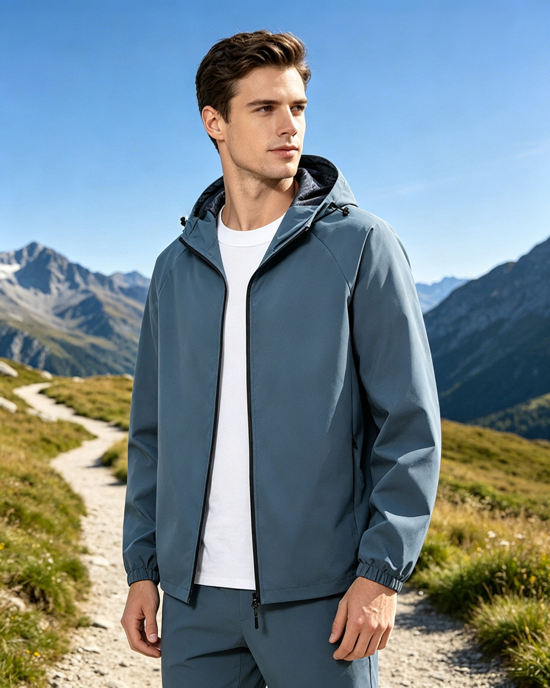 Icesperan Waterproof Hiking Jackets for Men and Women Sun Protection Windbreaker Camping Climbing Rain Coat Unisex Portable Clothes