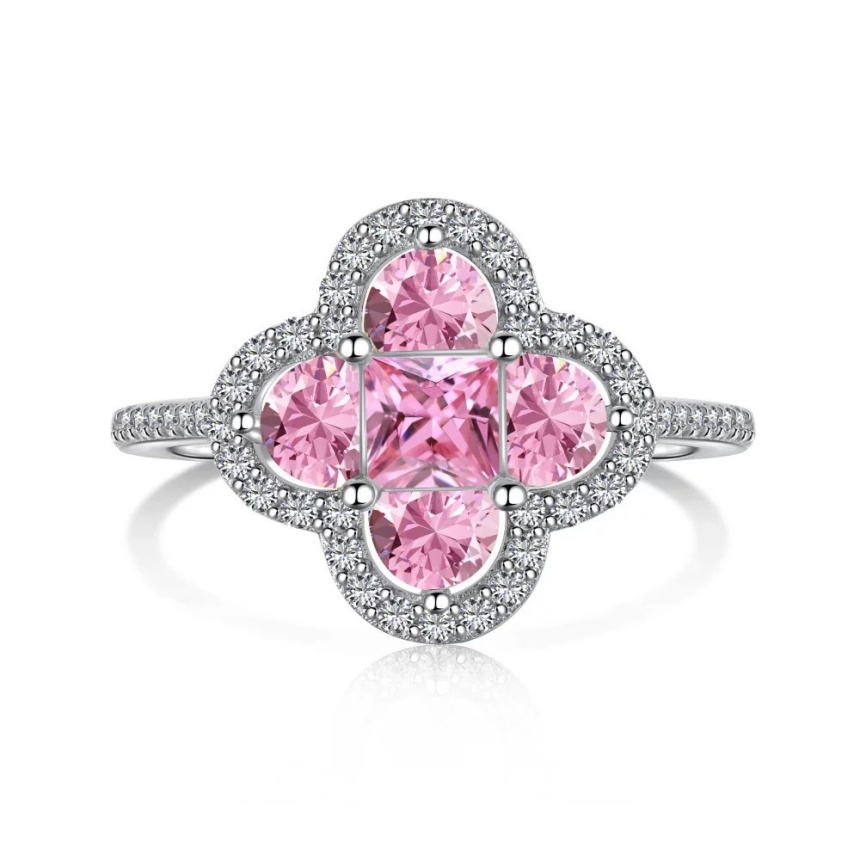 bague luxe diamond designer ring luxury rings jewelry Four leaf clover ring letter design rings christmas gifts jewelry bridal versatile Styles dimond