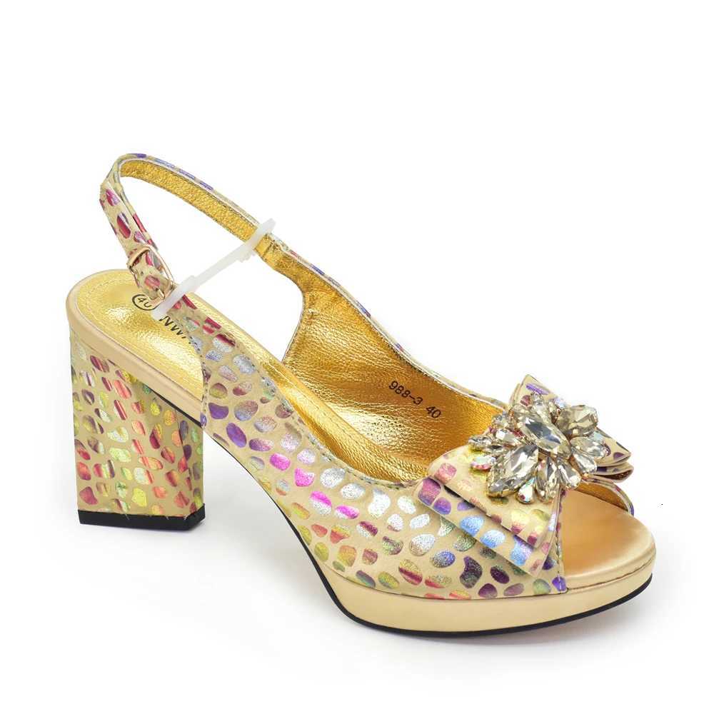 Shoe and Bag Set for Party in Women Crystal Butterfly-knot Shoe with Rhinestone Nigerian Latest Shoes and Bags To Match H260704 - view 6