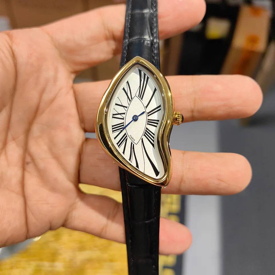 New Alien Crash Melt Twist Y2K Watches for Men and Women Fashion Leather Strap Waterproof Quartz Wristwatches Gift Drop Shipping J260703 - view 5
