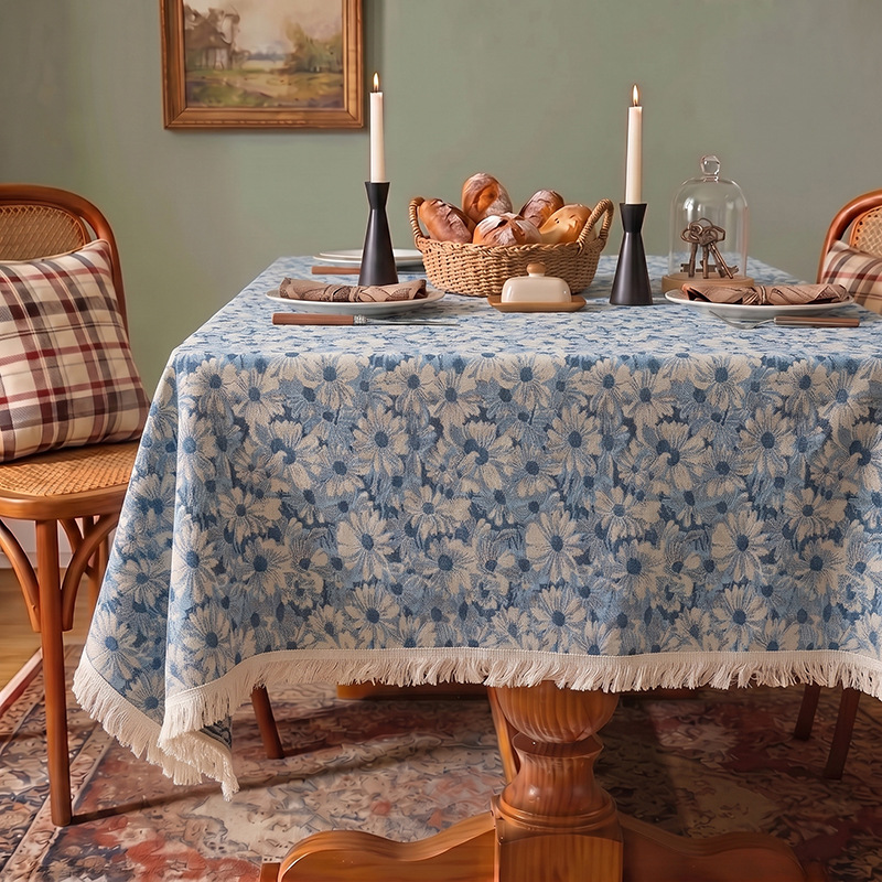 YL-38905 Custom New Tablecloth Waterproof, Oil-proof, Heat-resistant, and Maintenance-free; Thickened Coffee Table Cloth with Sheepskin-like Texture. - view 3