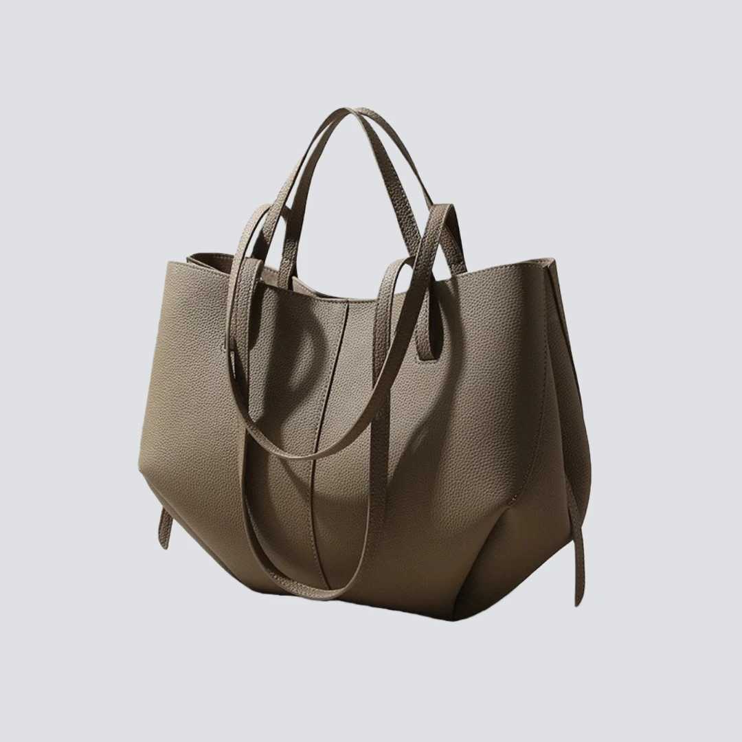 Top Genuine Leather Design Grain Cowhide Ladies Tote Large Capacity Commuter Shoulder Handbag Carry With Inner Pouch New H260704 - view 5