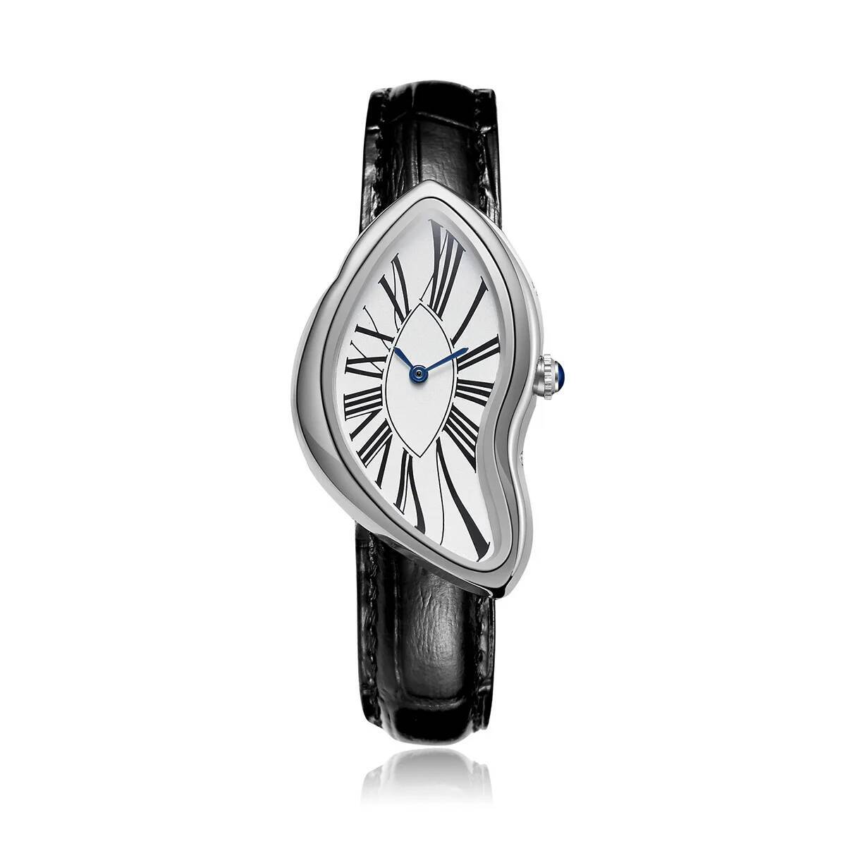 New Alien Crash Melt Twist Y2K Watches for Men and Women Fashion Leather Strap Waterproof Quartz Wristwatches Gift Drop Shipping J260703 - view 3