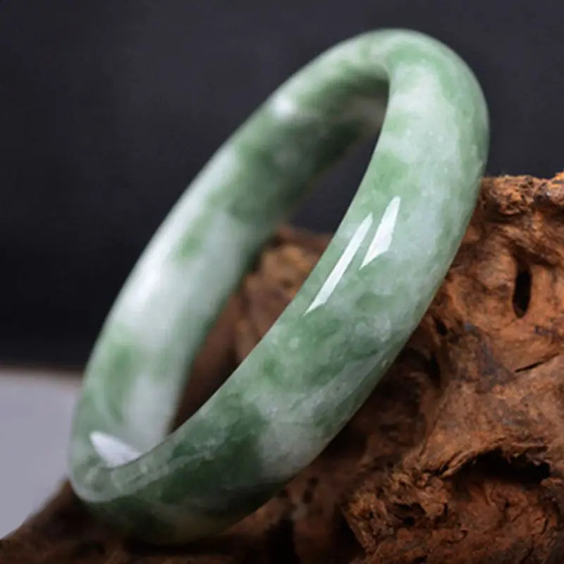 Grade A Natural China Jade Bangle Bracelet Charm Jewellery Fashion Accessories Hand-Carved Emerald Bangles Lady Party Gift260629BJ - view 3