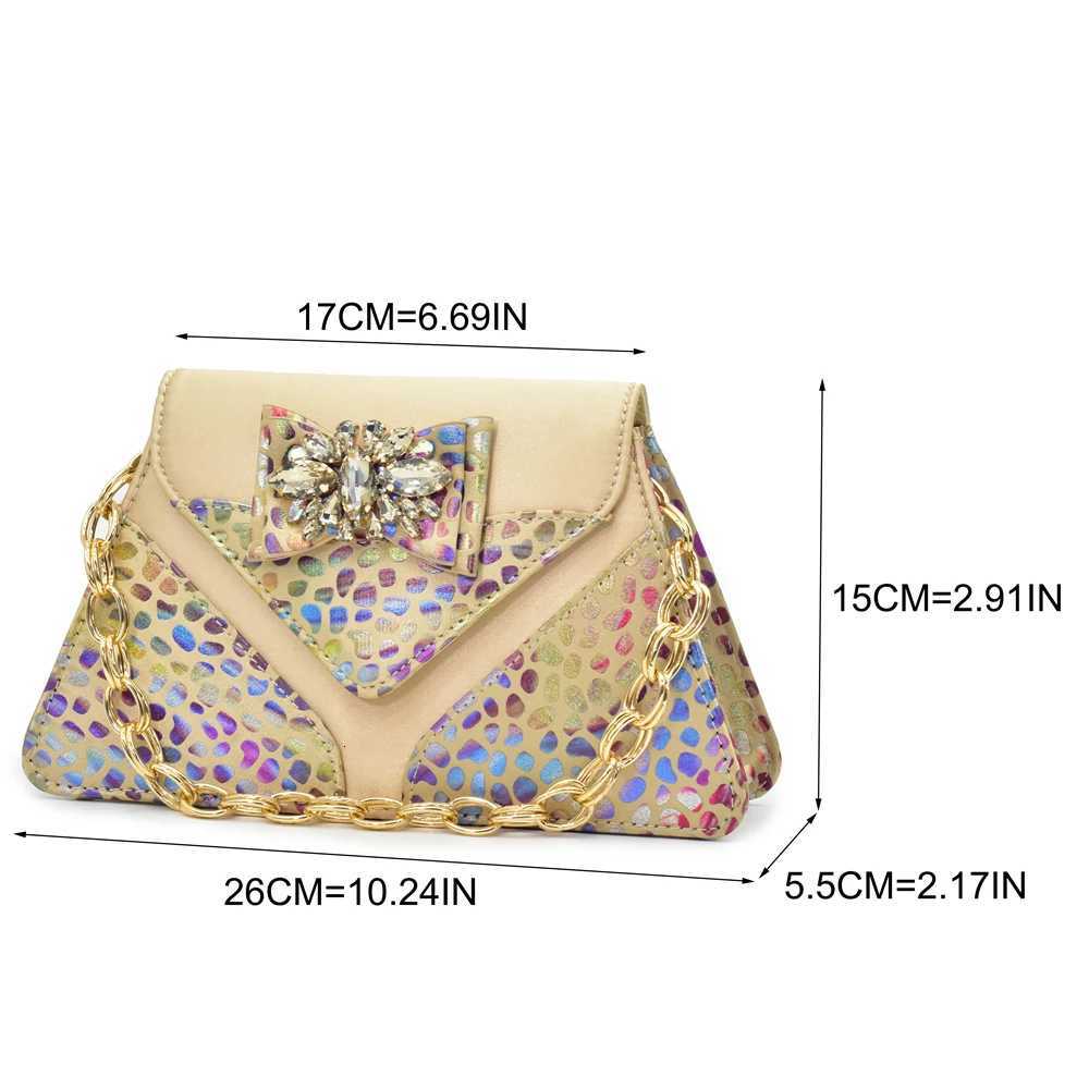 Shoe and Bag Set for Party in Women Crystal Butterfly-knot Shoe with Rhinestone Nigerian Latest Shoes and Bags To Match H260704 - view 3