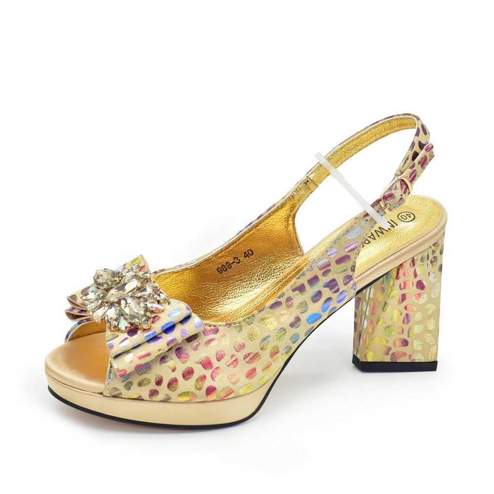Shoe and Bag Set for Party in Women Crystal Butterfly-knot Shoe with Rhinestone Nigerian Latest Shoes and Bags To Match H260704 - view 7