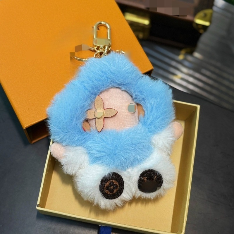 Designer Cute Plush Toy Keychain Plush Ball Style Keychain Fashionable and Exquisite Keychain for Bags Accessory
