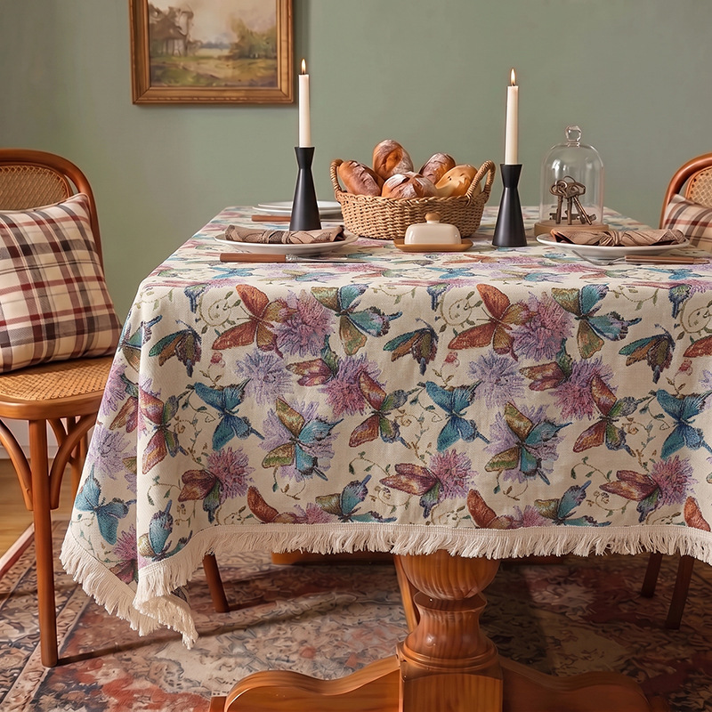 YL-38905 Custom New Tablecloth Waterproof, Oil-proof, Heat-resistant, and Maintenance-free; Thickened Coffee Table Cloth with Sheepskin-like Texture. - view 6
