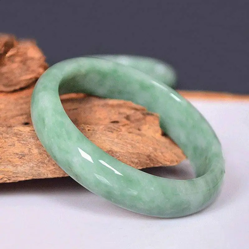 Grade A Natural China Jade Bangle Bracelet Charm Jewellery Fashion Accessories Hand-Carved Emerald Bangles Lady Party Gift260629BJ - view 5