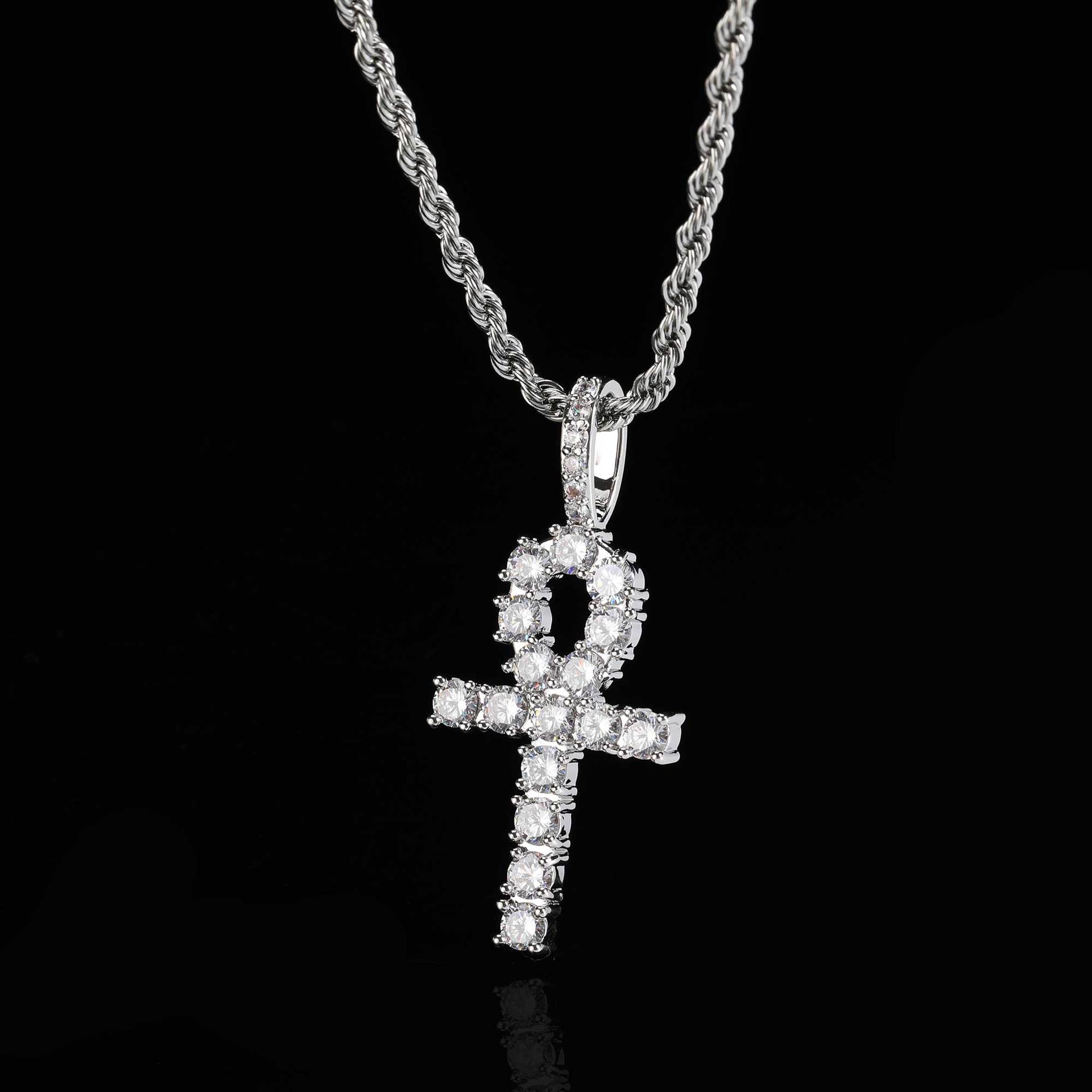 cuban link chain moissanite pendant necklace designer necklaces New Iced Out Men Boy Jewelry Micro Paved Moissanite vvs Cross Evil Eye Charm Chain Hip